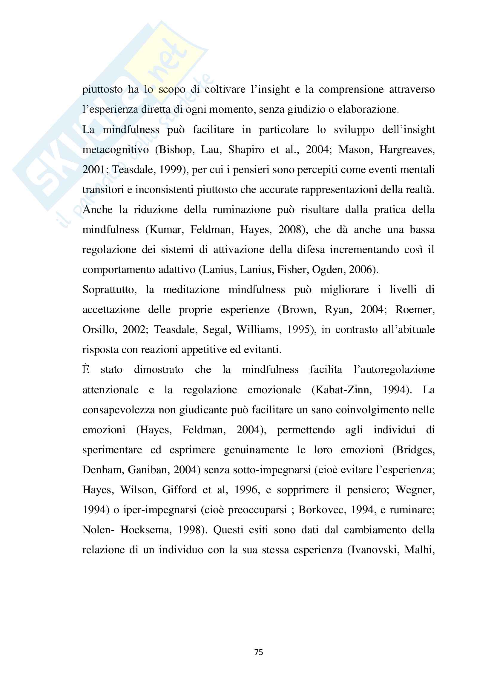 Il concetto di insight in diversi modelli di psicoterapia Pag. 76