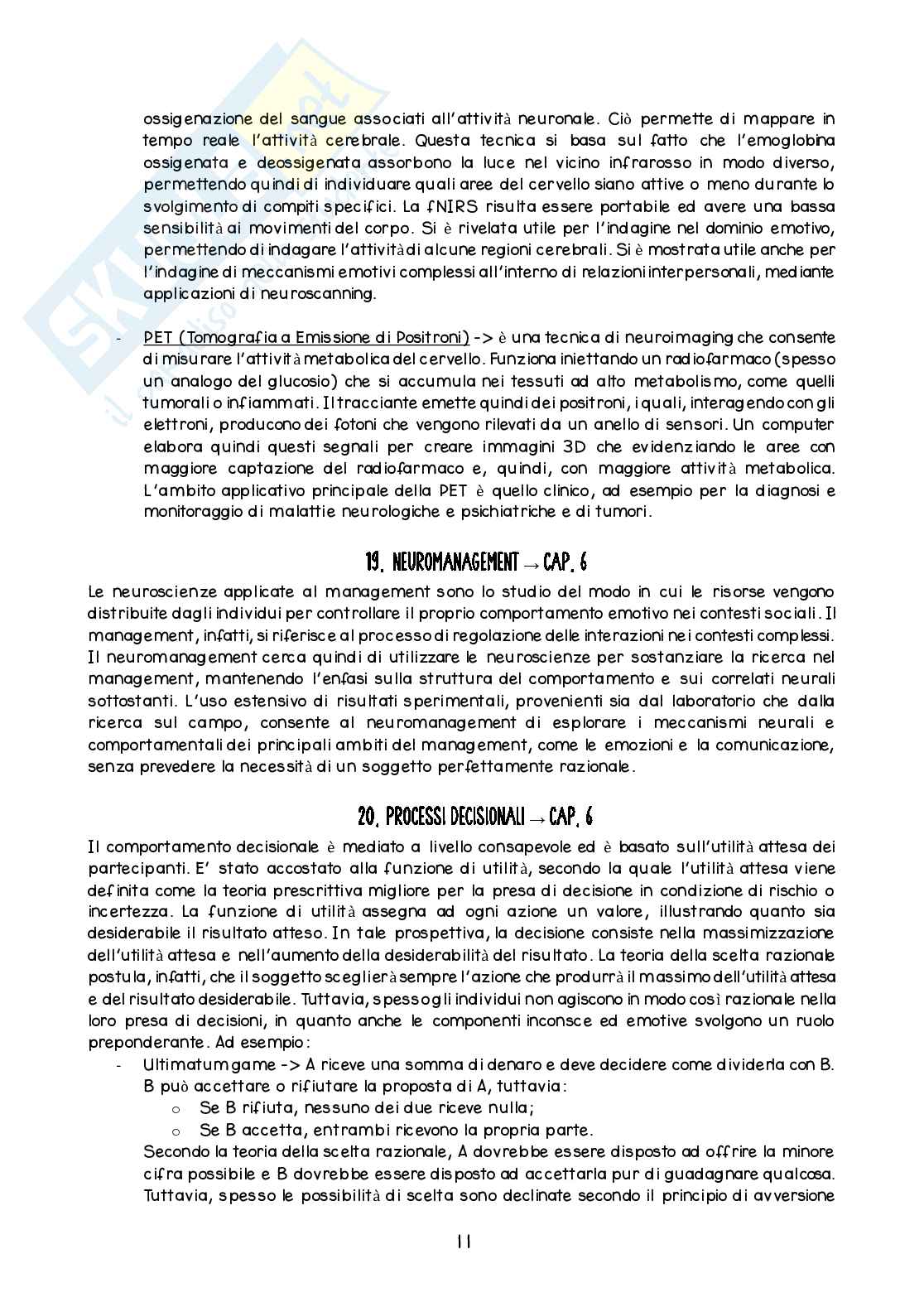 Riassunto esame Neuroscienze cognitive con elementi di neuroanatomia funzionale, Prof. Balconi Michela, libro consigliato Neuroscienze delle emozioni, Balconi Pag. 11