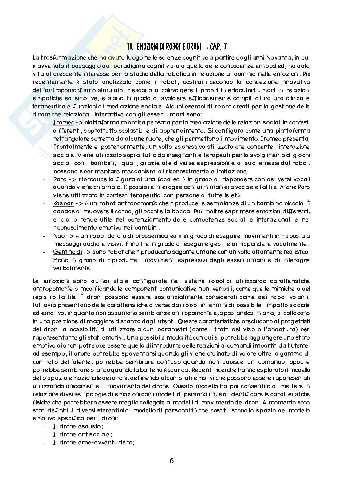 Riassunto esame Neuroscienze cognitive con elementi di neuroanatomia funzionale, Prof. Balconi Michela, libro consigliato Neuroscienze delle emozioni, Balconi Pag. 6