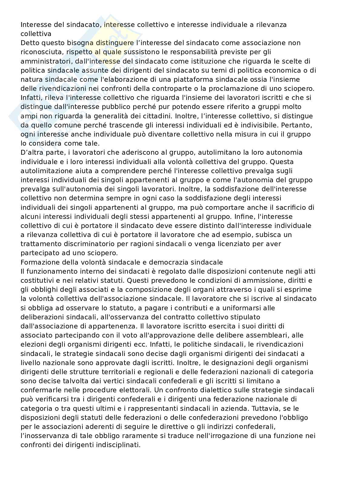 Riassunto esame Diritto del lavoro, Prof. Preteroti Antonio, libro consigliato Diritto del lavoro e dell’occupazione , Santoro Passarelli Pag. 21