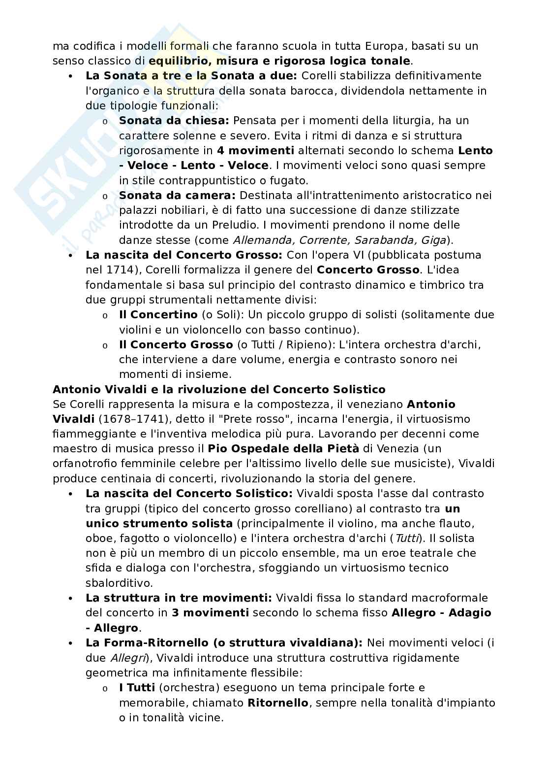 Riassunto esame Storia della musica, Prof. Pappalardo Matteo, libro consigliato Storia della musica - Parti V, VI, VII, VIII, IX, Baroni, Fubini, Vinay Pag. 11