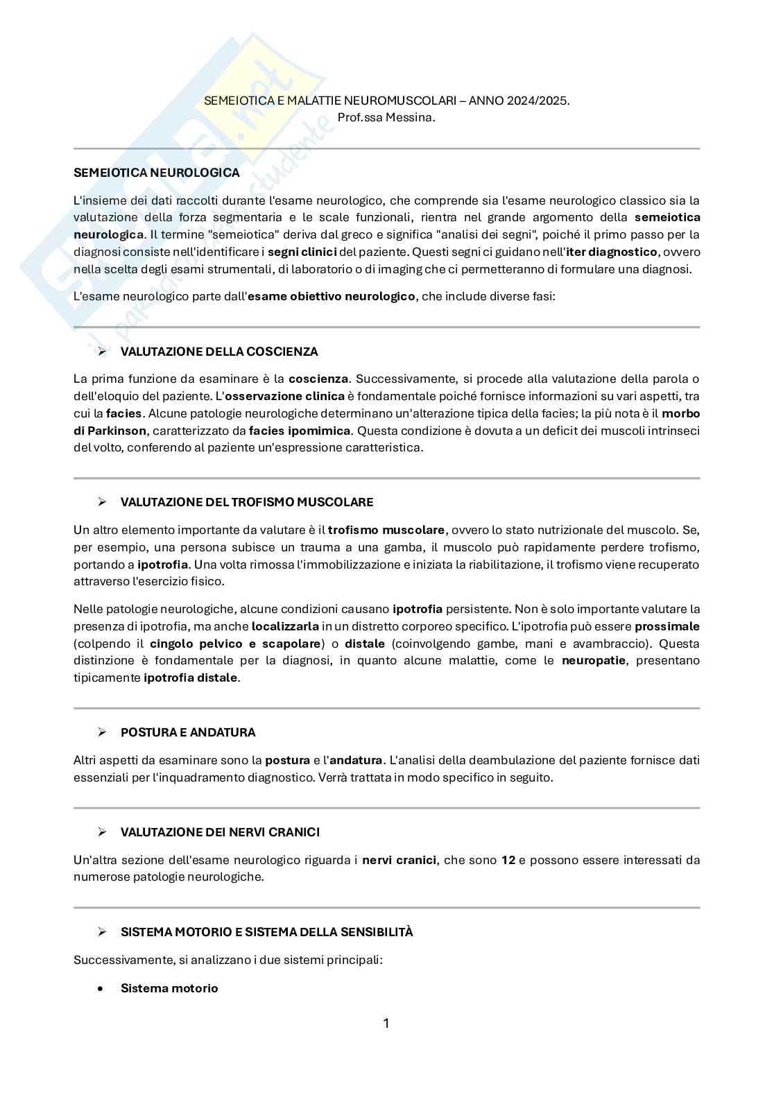 Neurologia per psicologi  Pag. 1