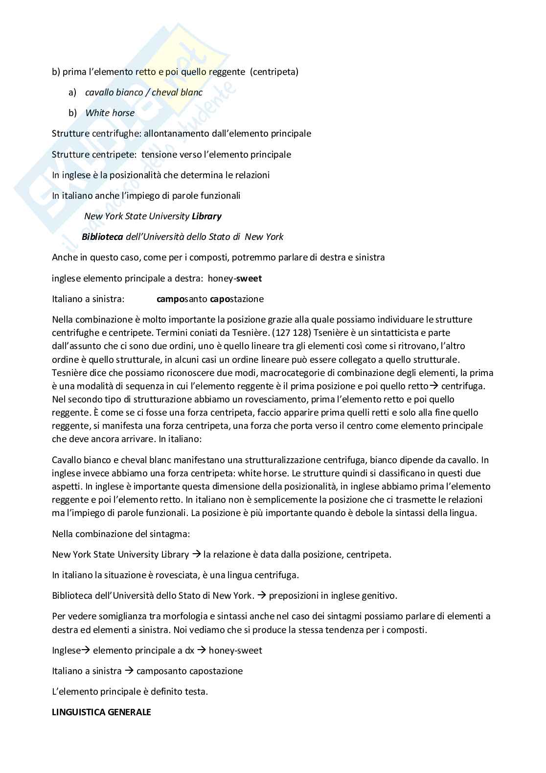 Riassunto esame Linguistica generale, Prof. Di Pace Lucia, libro consigliato Le lingue e il linguaggio, G. Graffi, S. Scalise Pag. 86