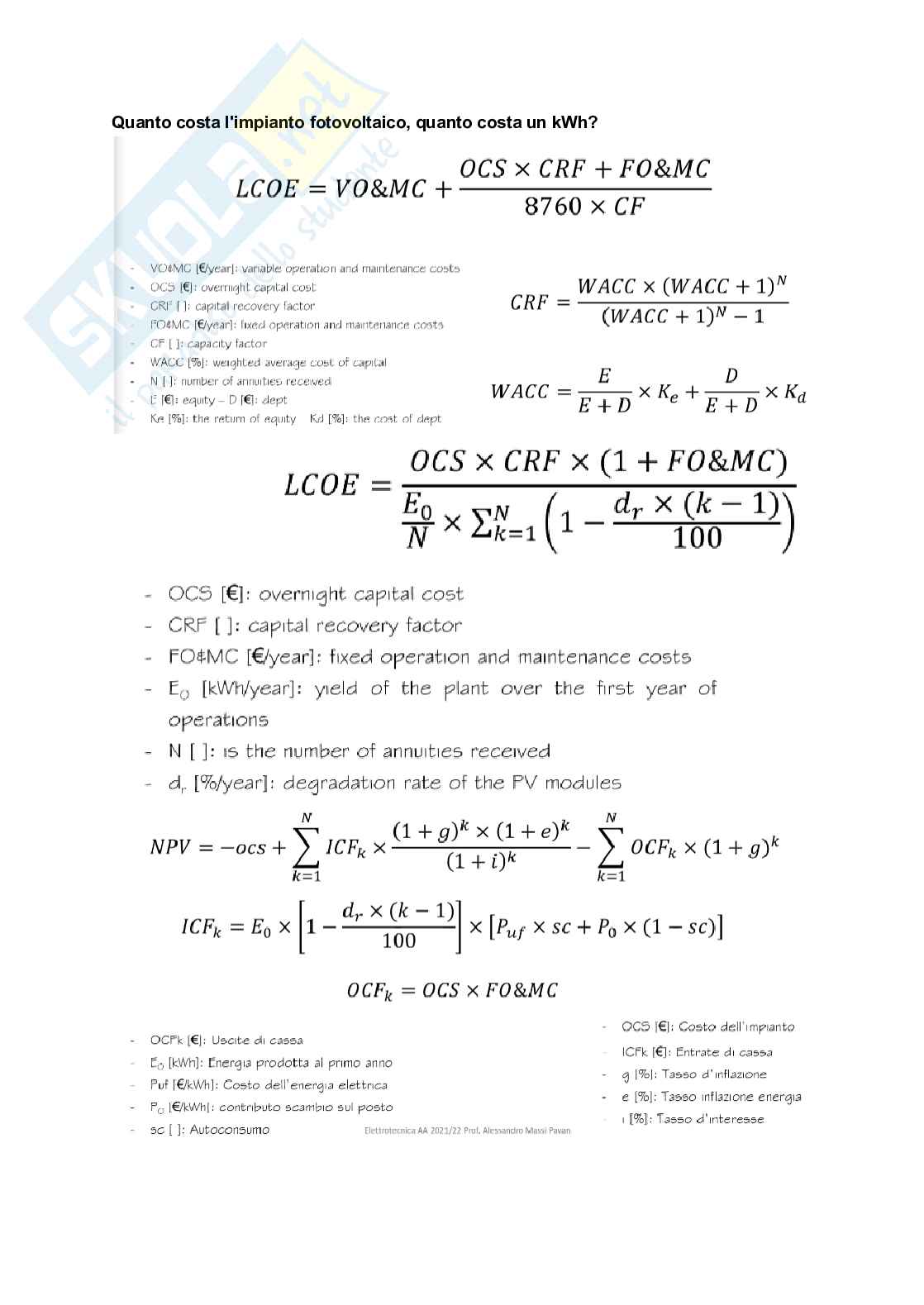 Impianti fotovoltaici Pag. 16