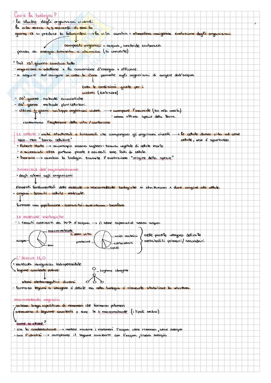 Biologia animale e vegetale Pag. 1