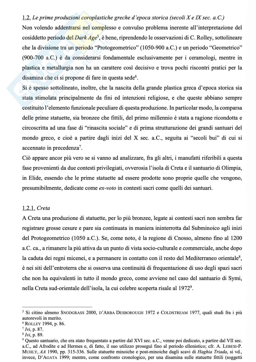 Riassunto esame Archeologia greca, Prof. D'acunto Matteo, libro consigliato Archeologia greca , Bejor Pag. 2