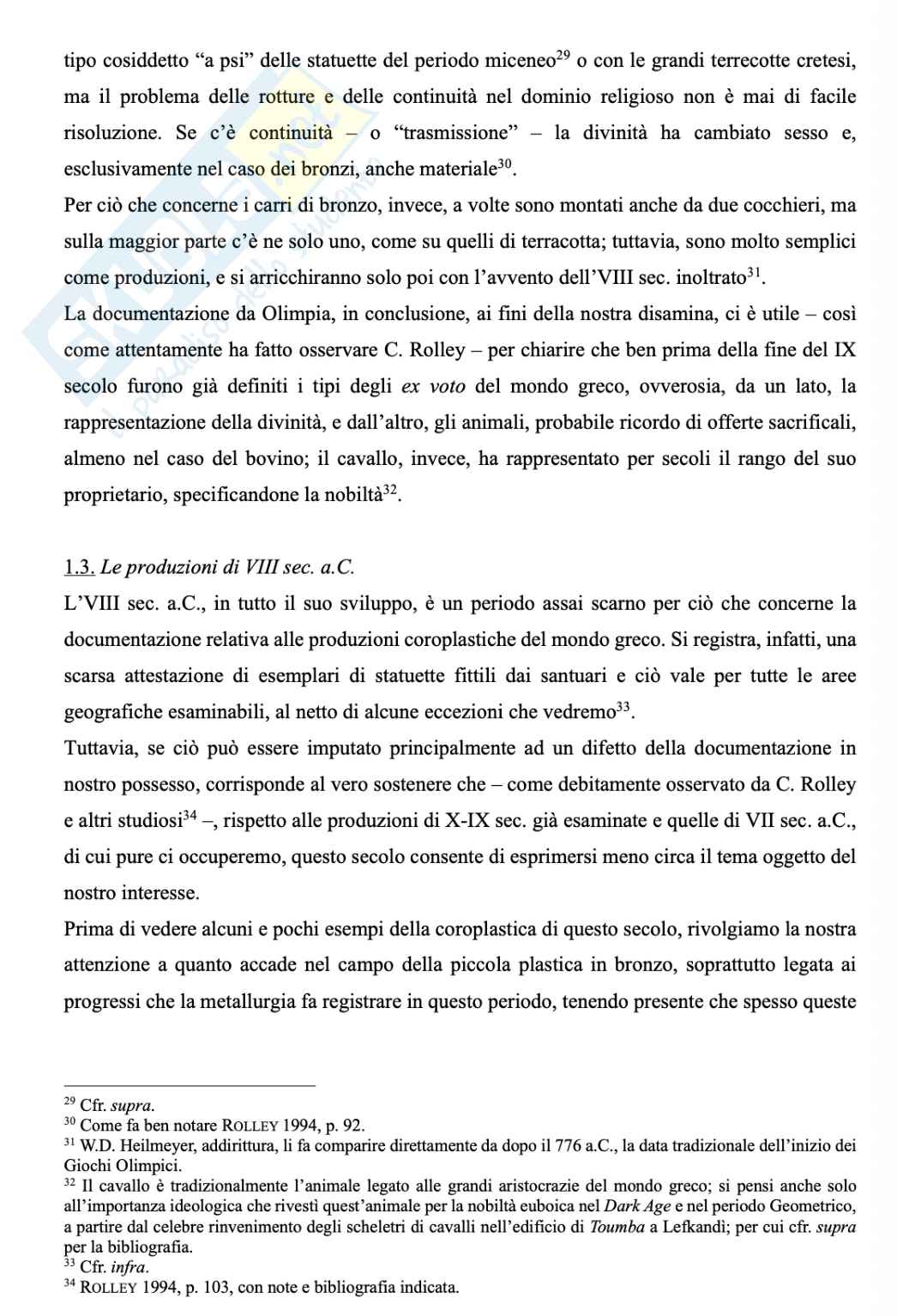Riassunto esame Archeologia greca, Prof. D'acunto Matteo, libro consigliato Archeologia greca , Bejor Pag. 6