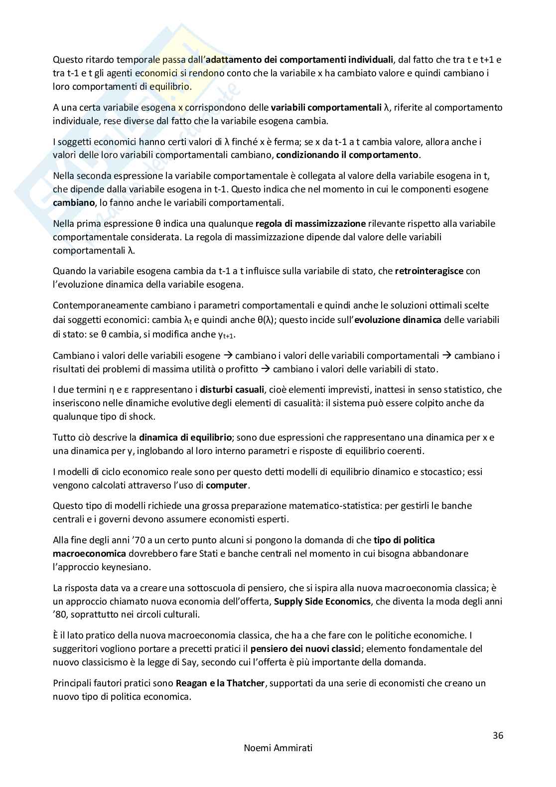 Macroeconomia dagli anni '60 ai '90 Pag. 36