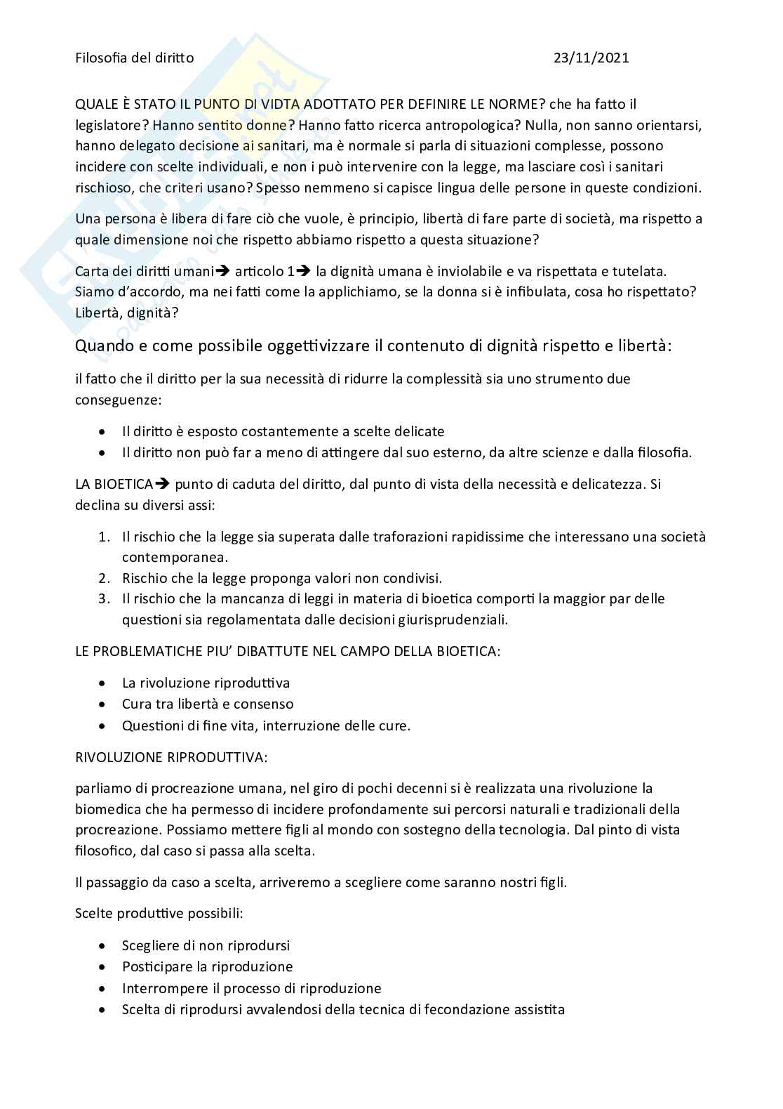 Riassunto esame Filosofia del diritto, Prof. Mittica Maria Paola, libro consigliato Le grandi correnti della filosofia del diritto, Conflitti pratici, Carla Faralli, Damiano Canale Pag. 76