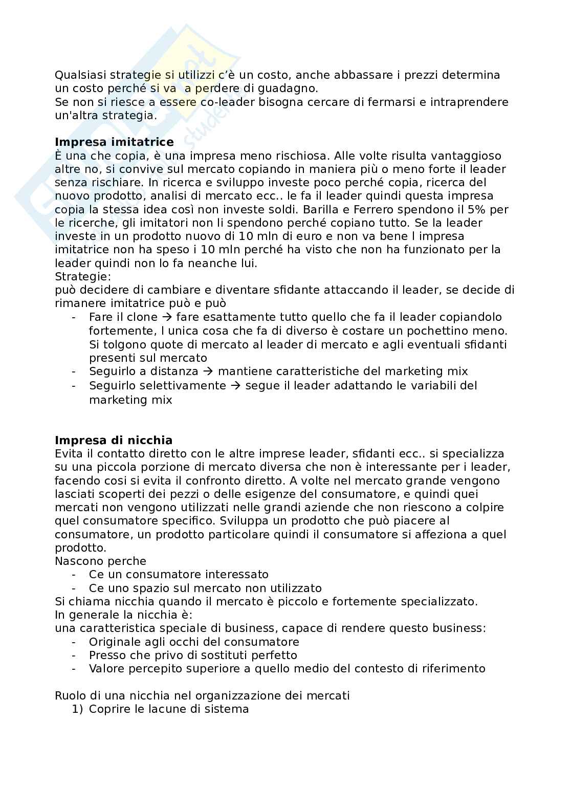 Marketing dei prodotti alimentari Pag. 16