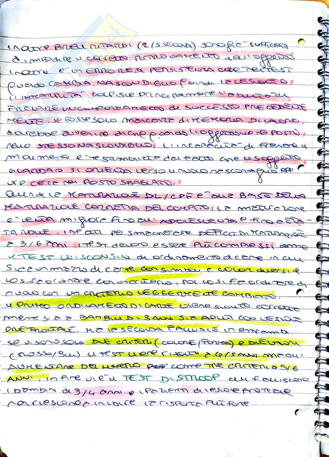 Elementi di psicobiologia: test neuropsicologici e fasi dello sviluppo Pag. 1