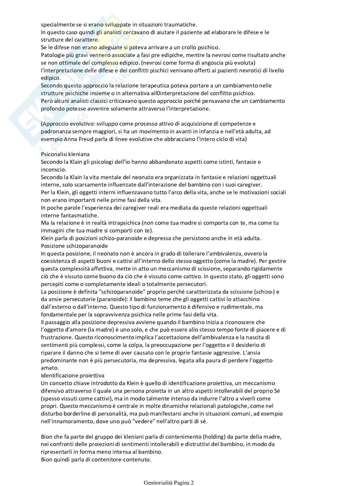 Ripasso per esame Psicodinamica delle relazioni familiari Pag. 2