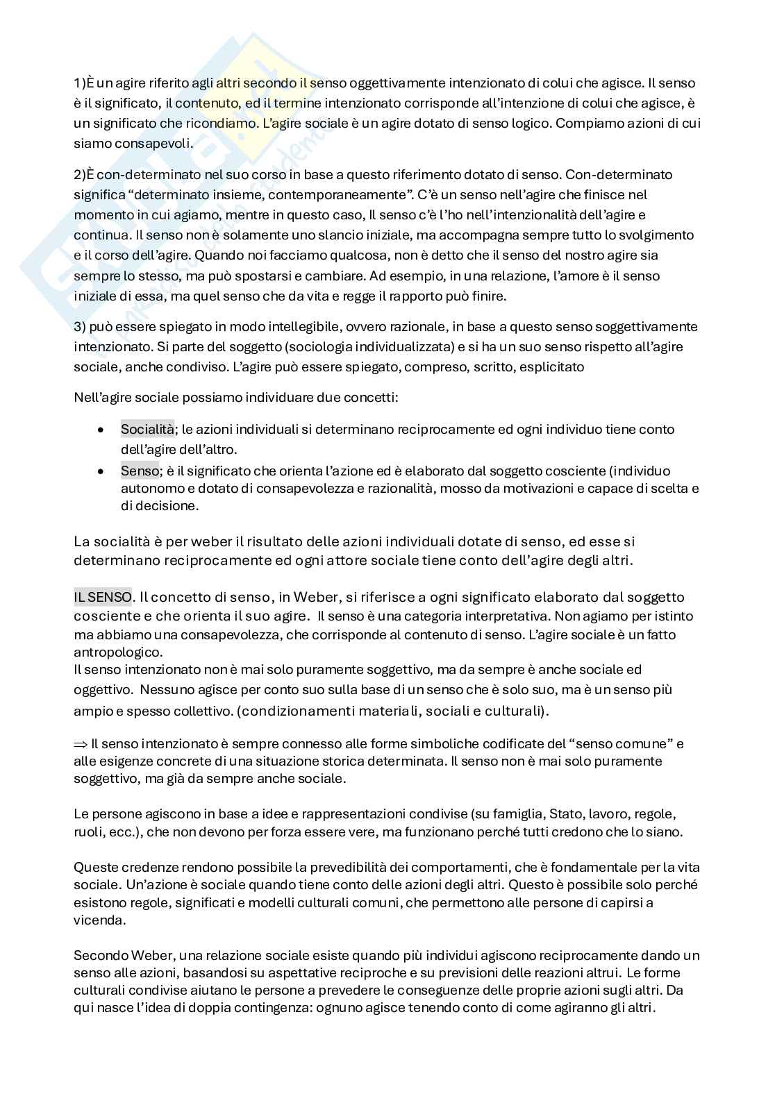 Riassunto esame Sociologia generale, Prof. Simoncini Dario, libro consigliato Il pensiero sociologico , Crespi  Pag. 16