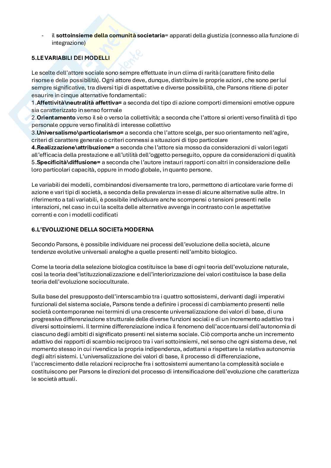 Riassunto esame Sociologia generale, Prof. Simoncini Dario, libro consigliato Il pensiero sociologico , Crespi  Pag. 31