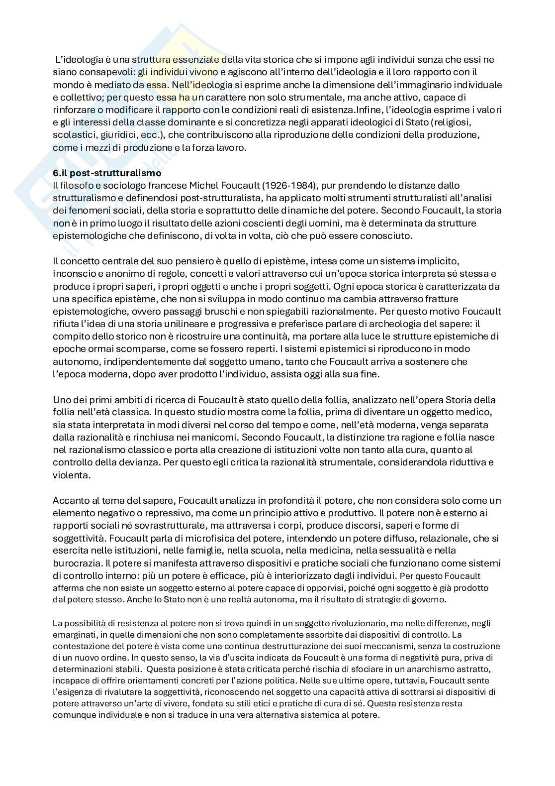 Riassunto esame Sociologia generale, Prof. Simoncini Dario, libro consigliato Il pensiero sociologico , Crespi  Pag. 36