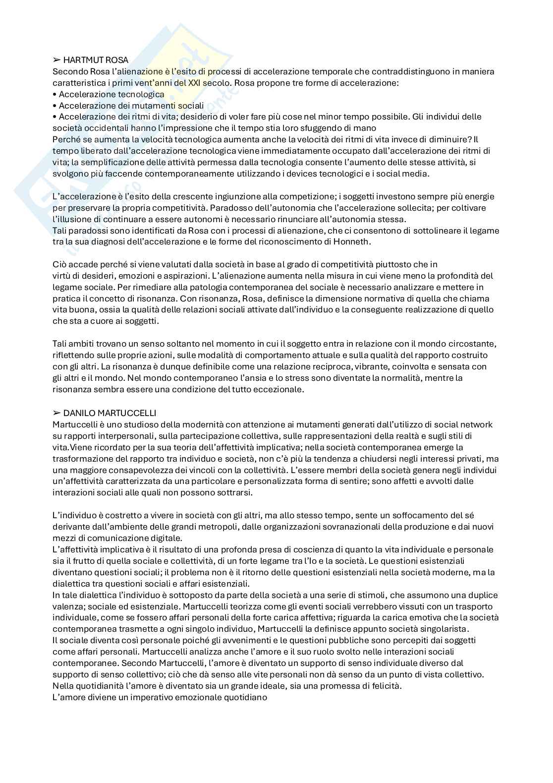 Riassunto esame Sociologia generale, Prof. Simoncini Dario, libro consigliato Il pensiero sociologico , Crespi  Pag. 56