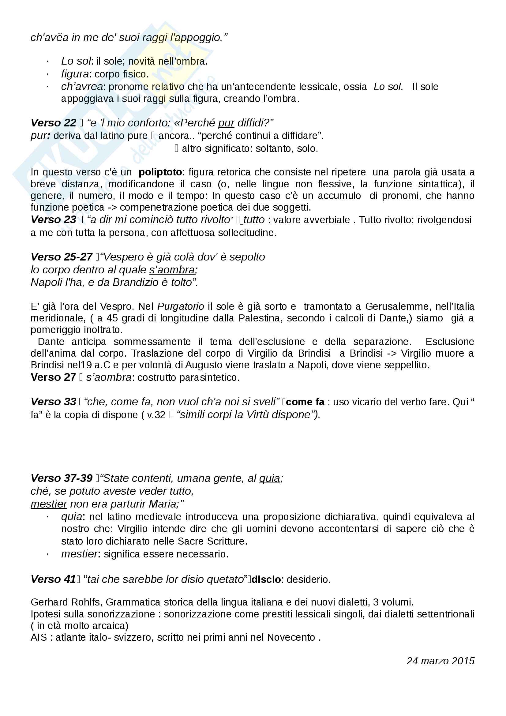 Appunti di Storia della lingua italiana (lezioni complete) Pag. 36