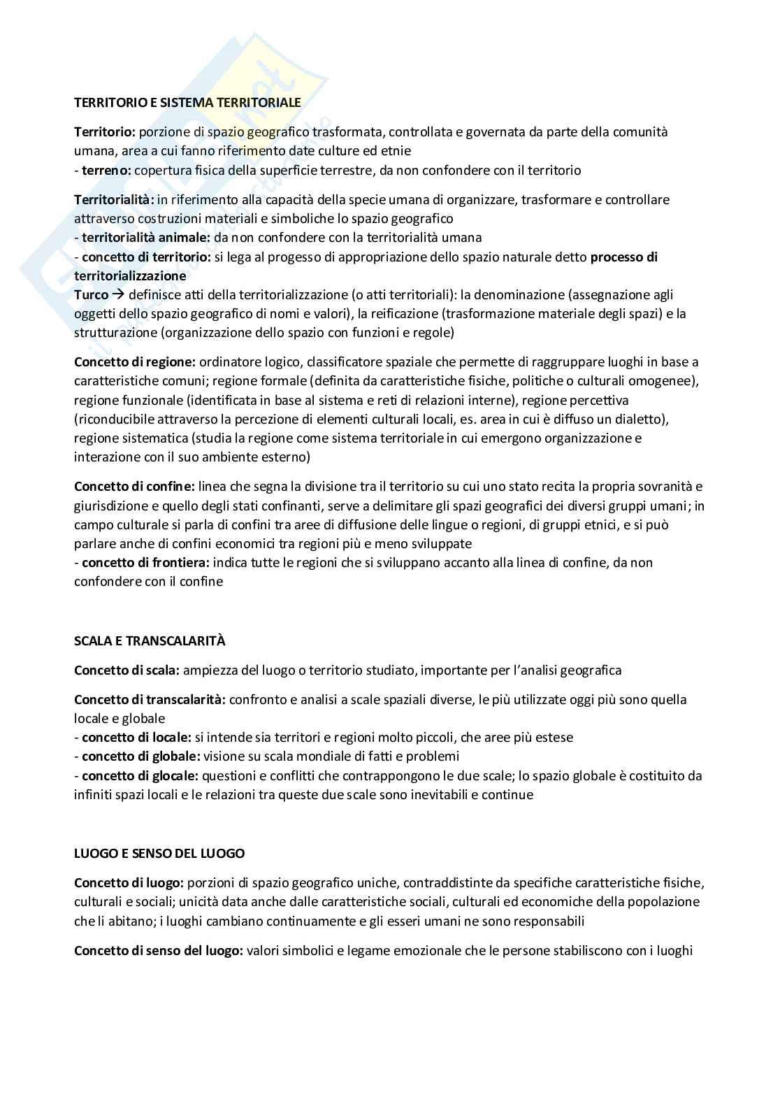 Geografia (B024352) - Teoria, approfondimenti e concetti chiave per l'esame | SFP Notes Vol. 30 Pag. 11