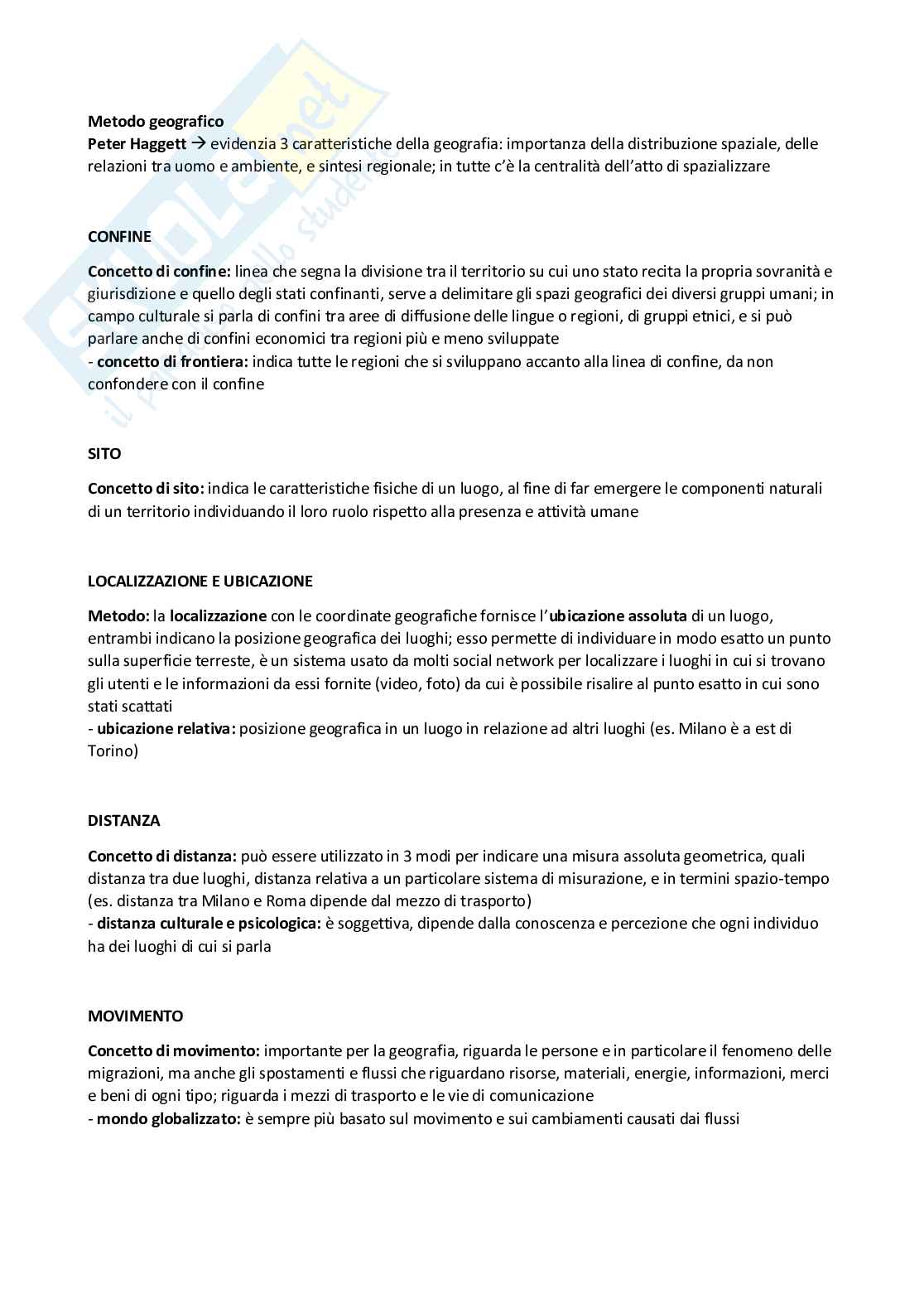 Geografia (B024352) - Teoria, approfondimenti e concetti chiave per l'esame | SFP Notes Vol. 30 Pag. 26