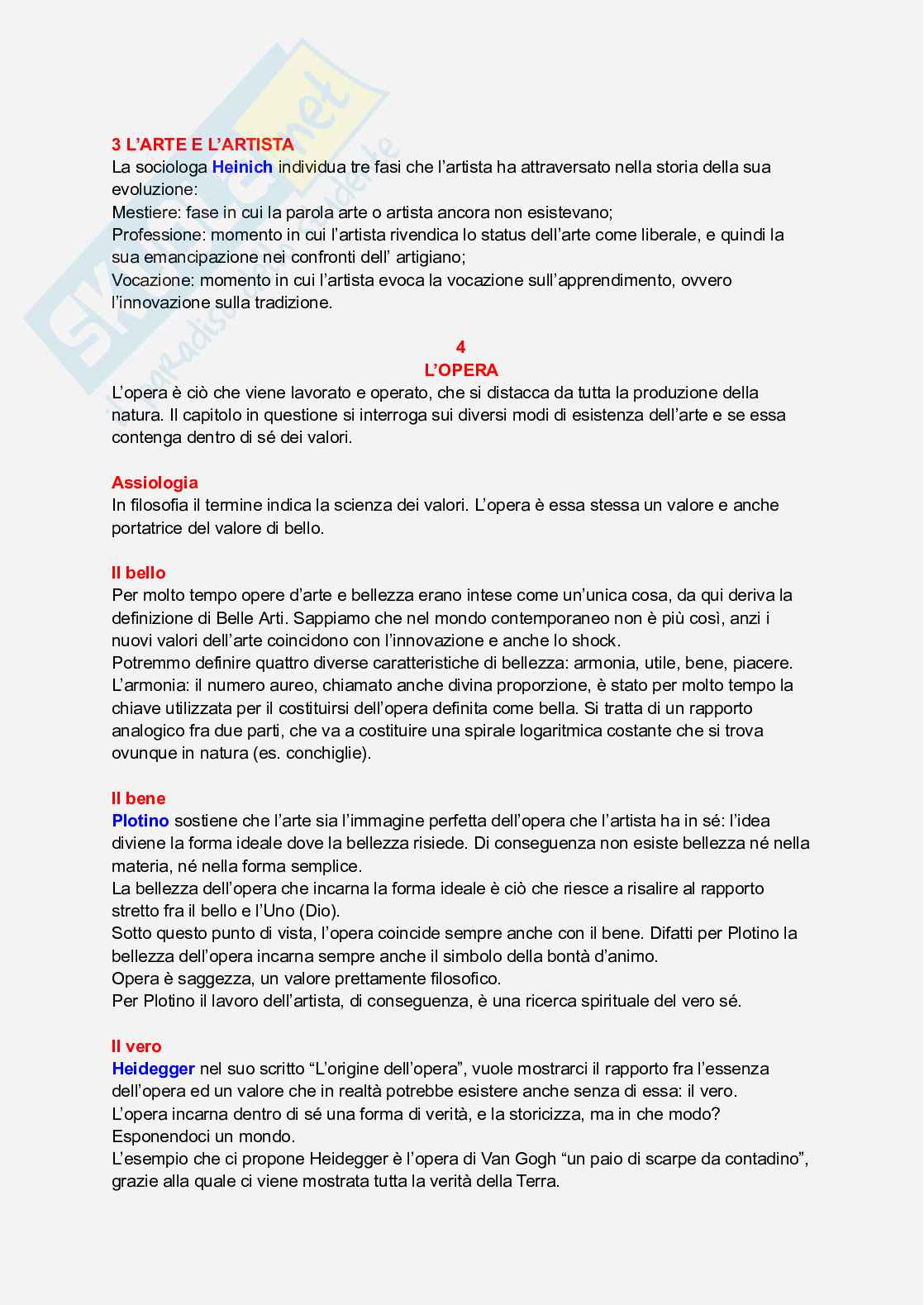 Riassunto esame Estetica, Prof. Pulejo Raffaella, libro consigliato Elementi di estetica, Sauvanet  Pag. 11