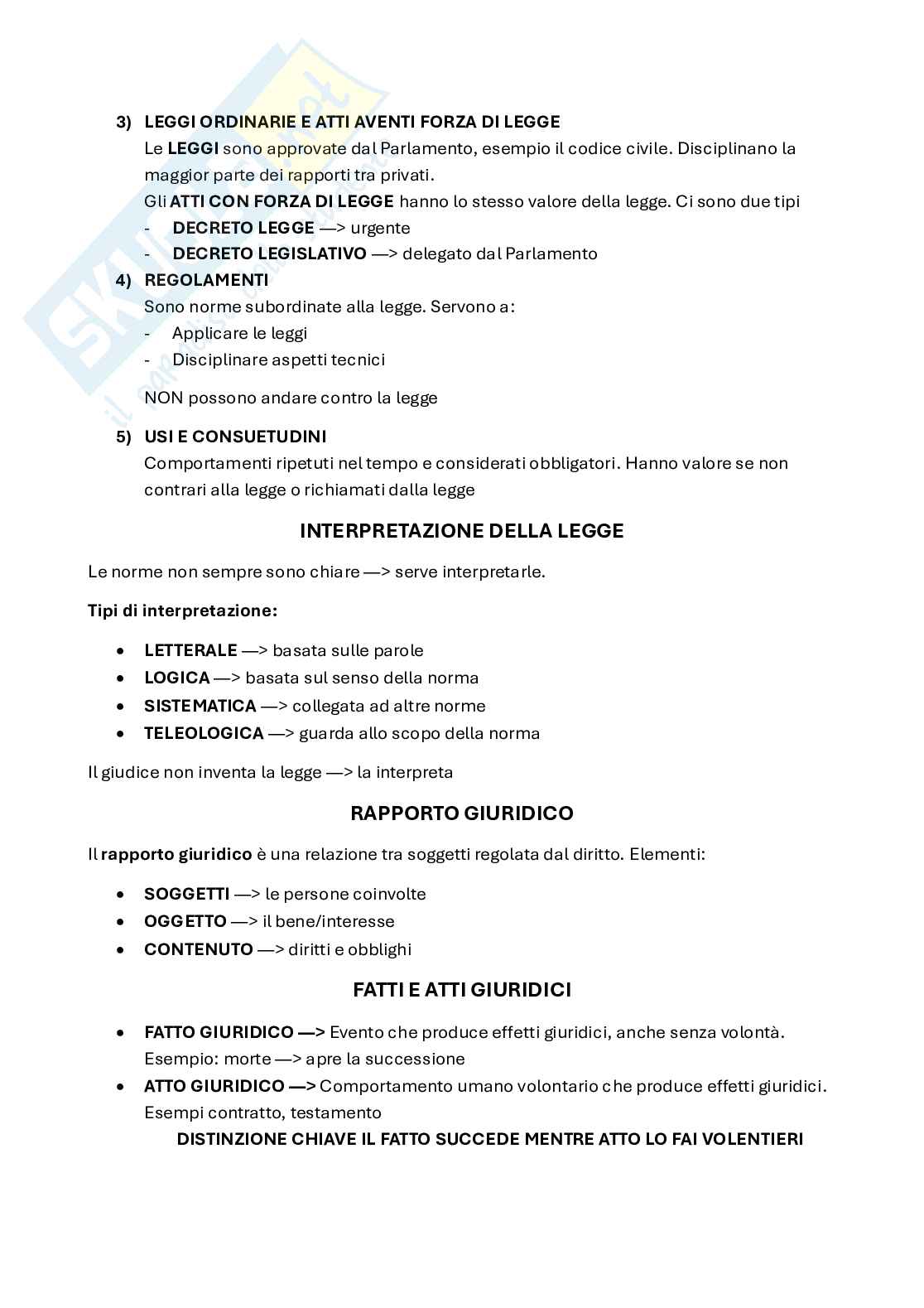 Appunti prime lezioni Diritto privato Pag. 2