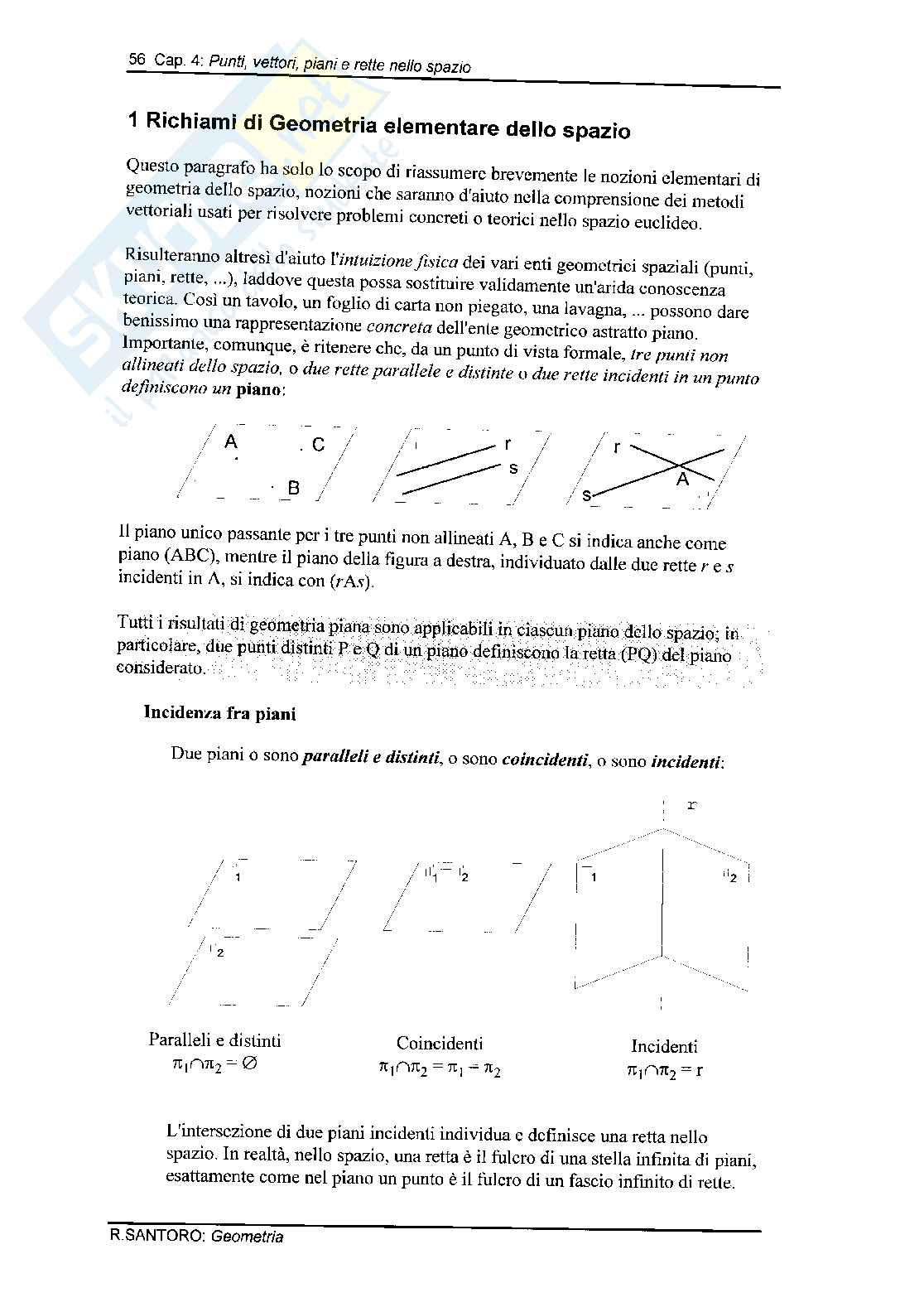 Punti, vettori, piani e rette nello spazio Pag. 2