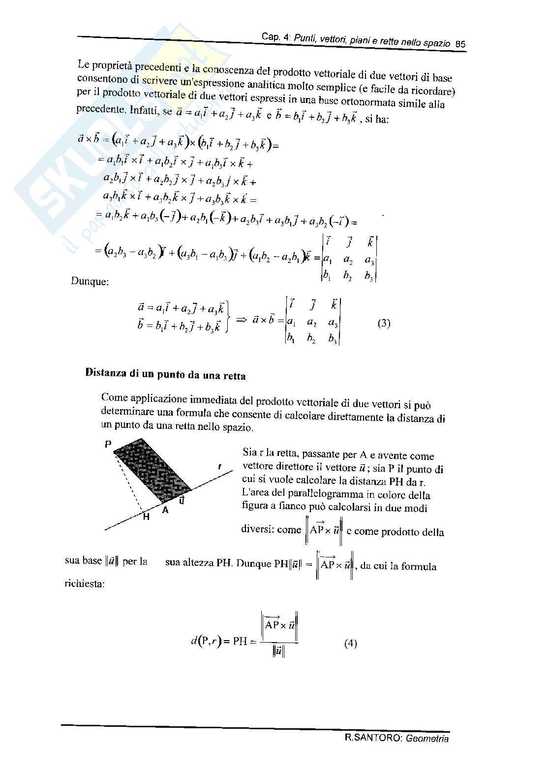 Punti, vettori, piani e rette nello spazio Pag. 31