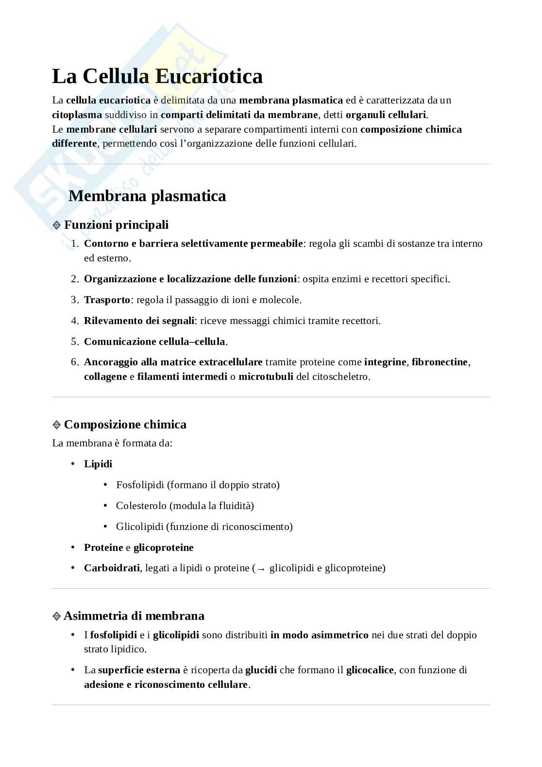 Appunti di Biologia Pag. 1