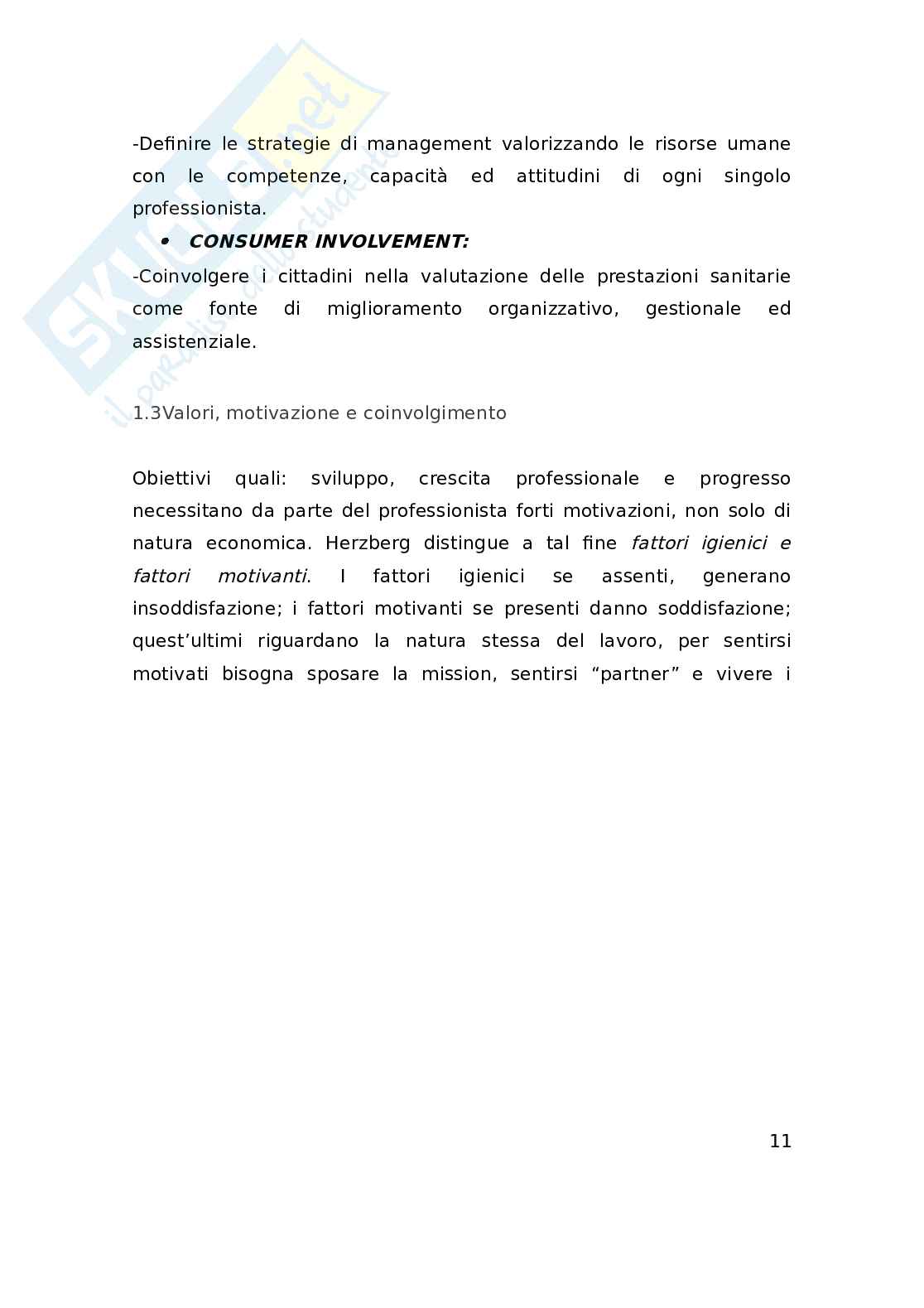 Qualità, governo clinico e funzioni del coordinatore. Uno sguardo al coordinamento del blocco operatorio P.O.S. Elia CL Pag. 11