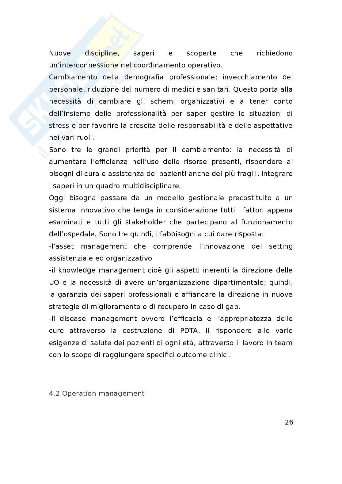 Qualità, governo clinico e funzioni del coordinatore. Uno sguardo al coordinamento del blocco operatorio P.O.S. Elia CL Pag. 26