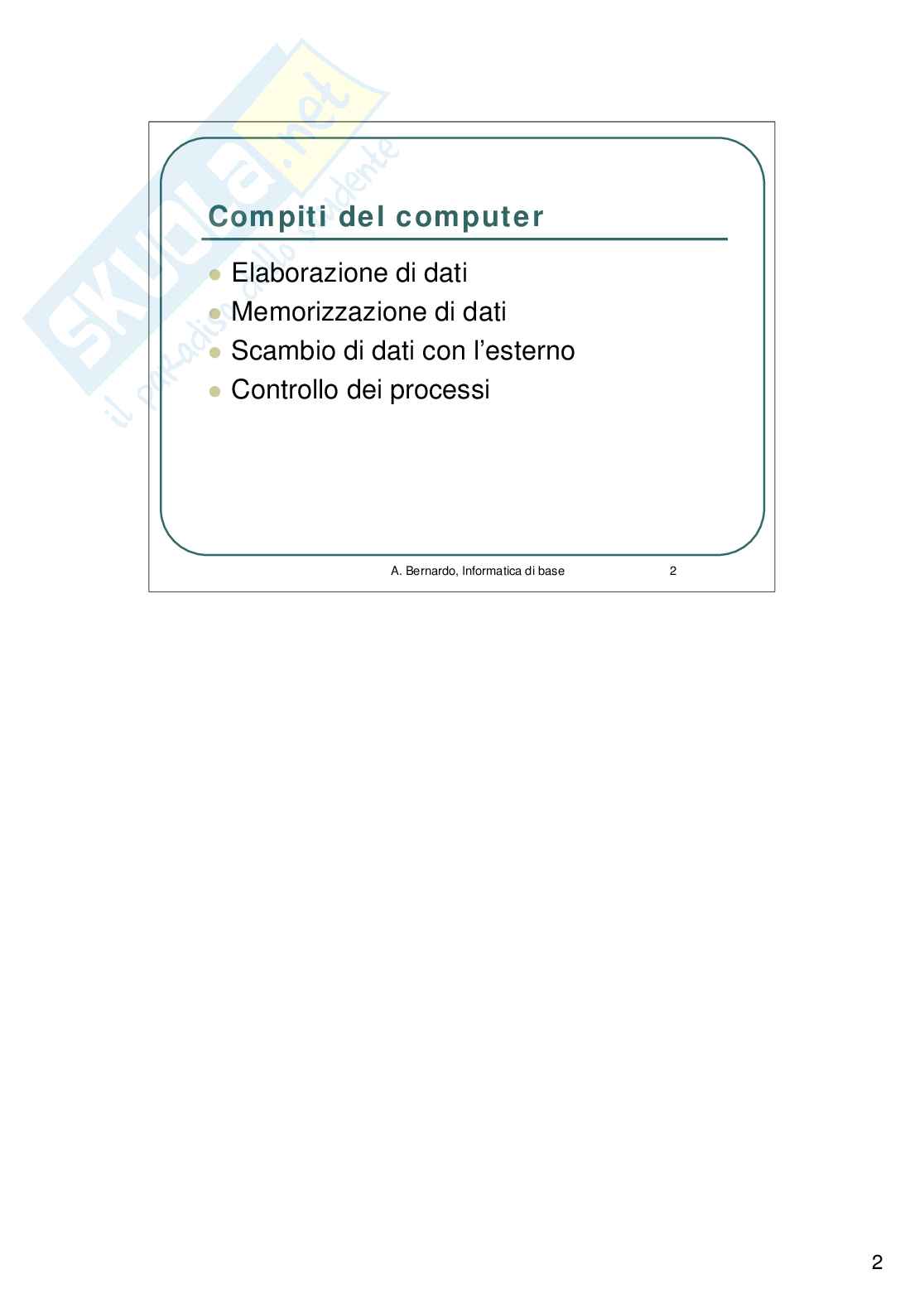 Architettura di un calcolatore Pag. 2