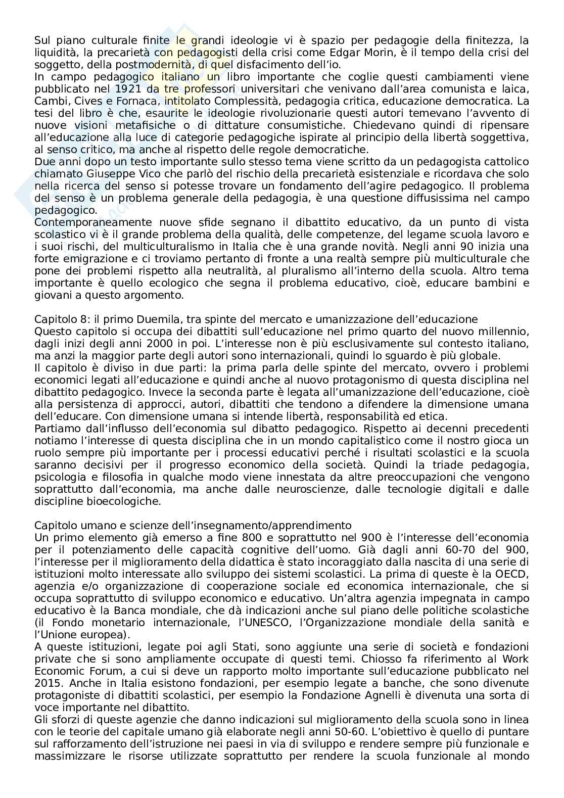 Riassunto esame Storia della pedagogia e delle Istituzioni educative, Prof. Marrone Andrea, libro consigliato Novecento pedagogico e nuovo millennio, Chiosso Pag. 66