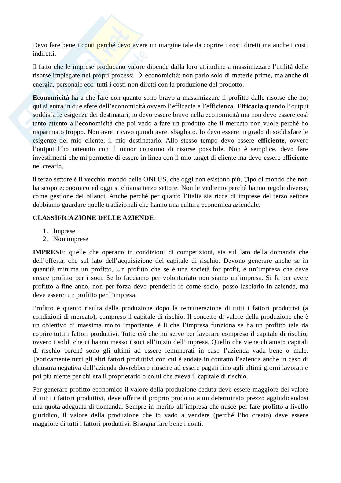 Appunti Analisi e lettura del bilancio Pag. 2