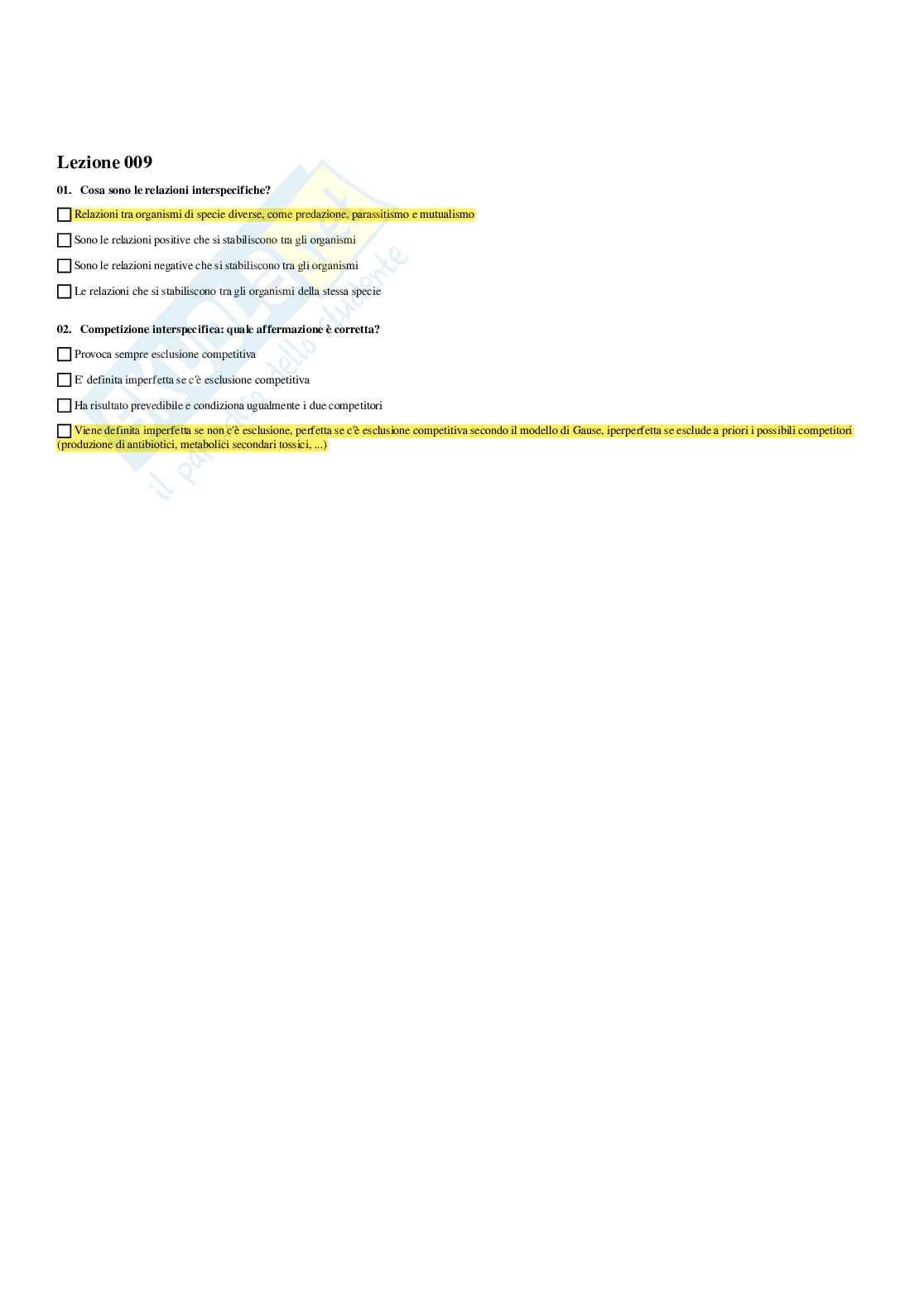Paniere Ecologia  - Risposte multiple - aggiornato (2026) Pag. 11
