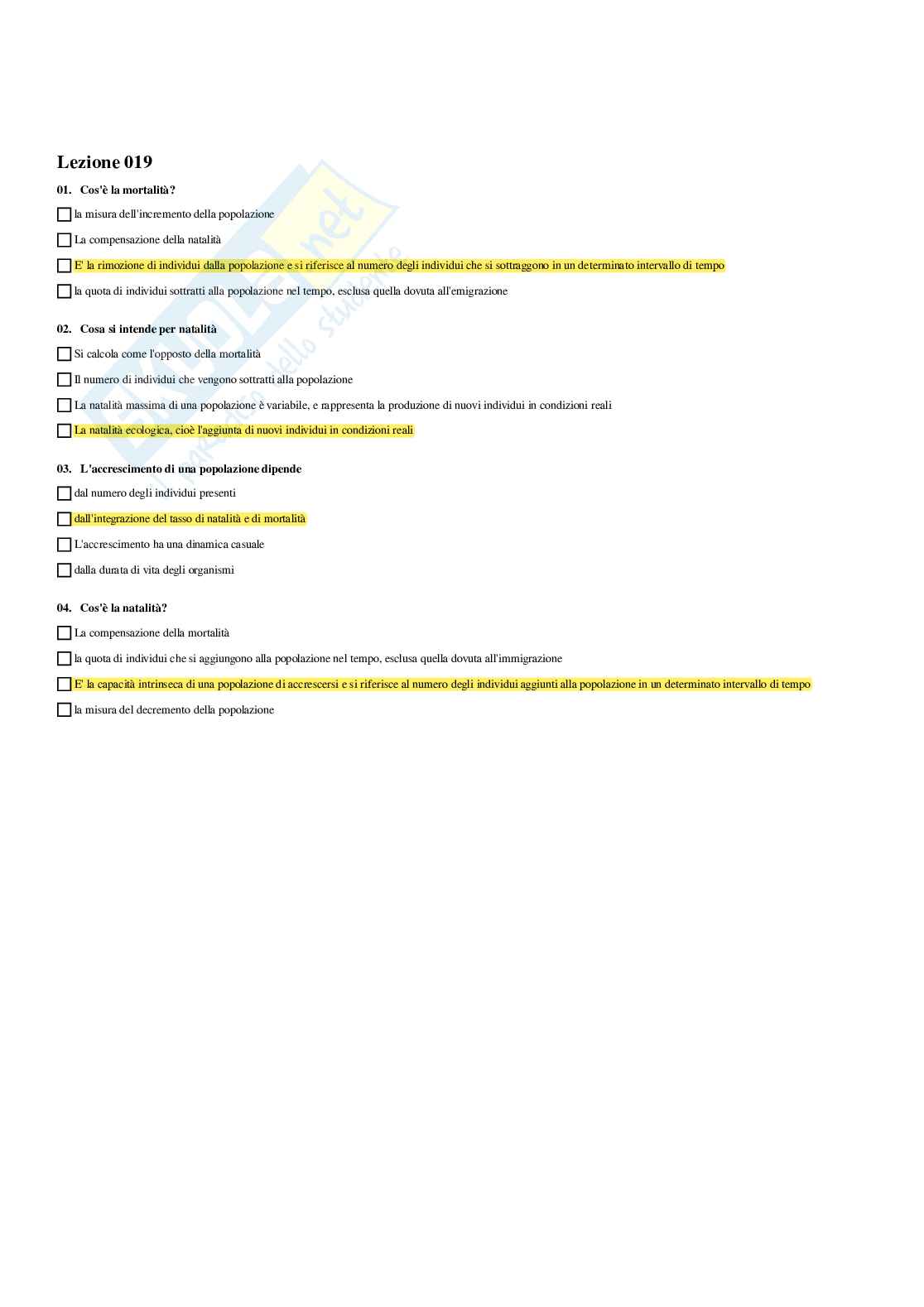 Paniere Ecologia  - Risposte multiple - aggiornato (2026) Pag. 21