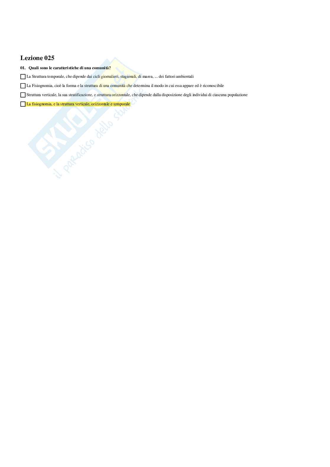 Paniere Ecologia  - Risposte multiple - aggiornato (2026) Pag. 26