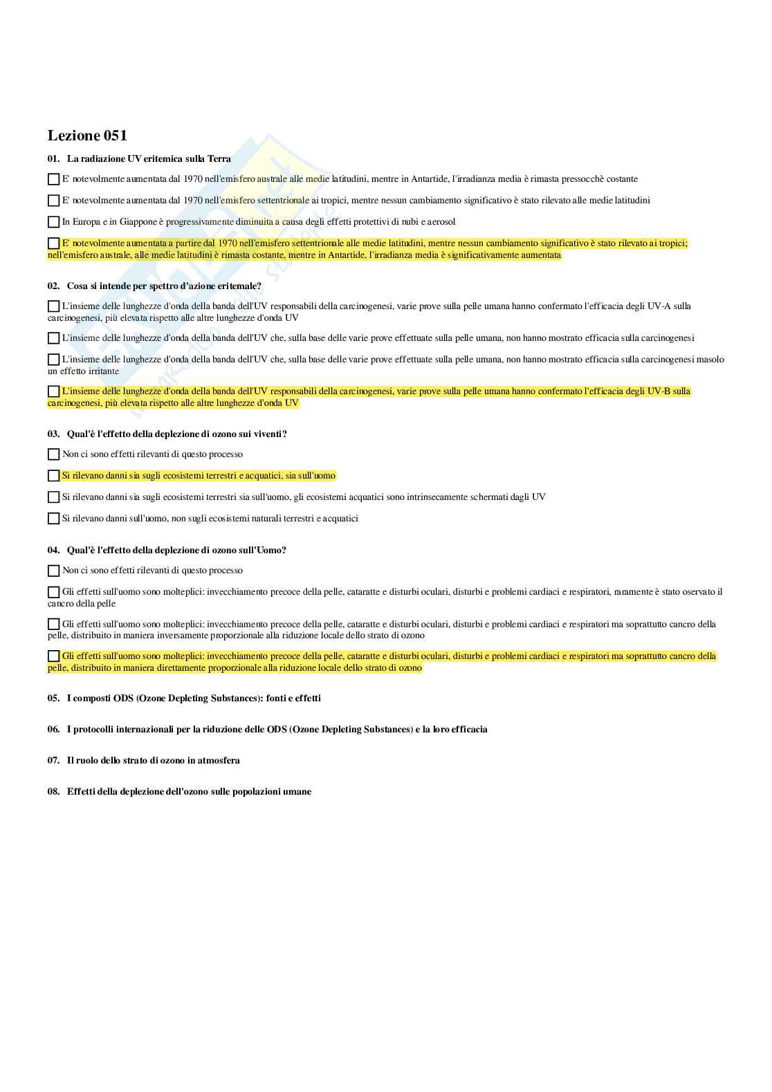 Paniere Ecologia  - Risposte multiple - aggiornato (2026) Pag. 51