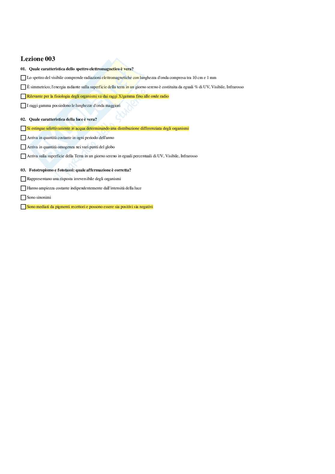 Paniere Ecologia  - Risposte multiple - aggiornato (2026) Pag. 6