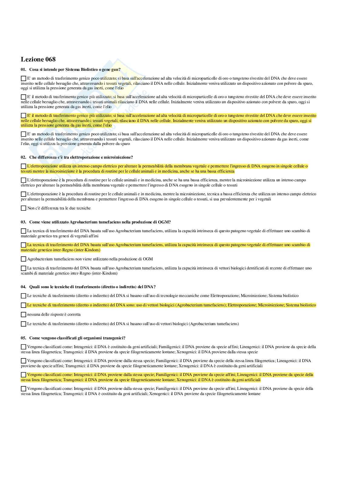Paniere Ecologia  - Risposte multiple - aggiornato (2026) Pag. 71