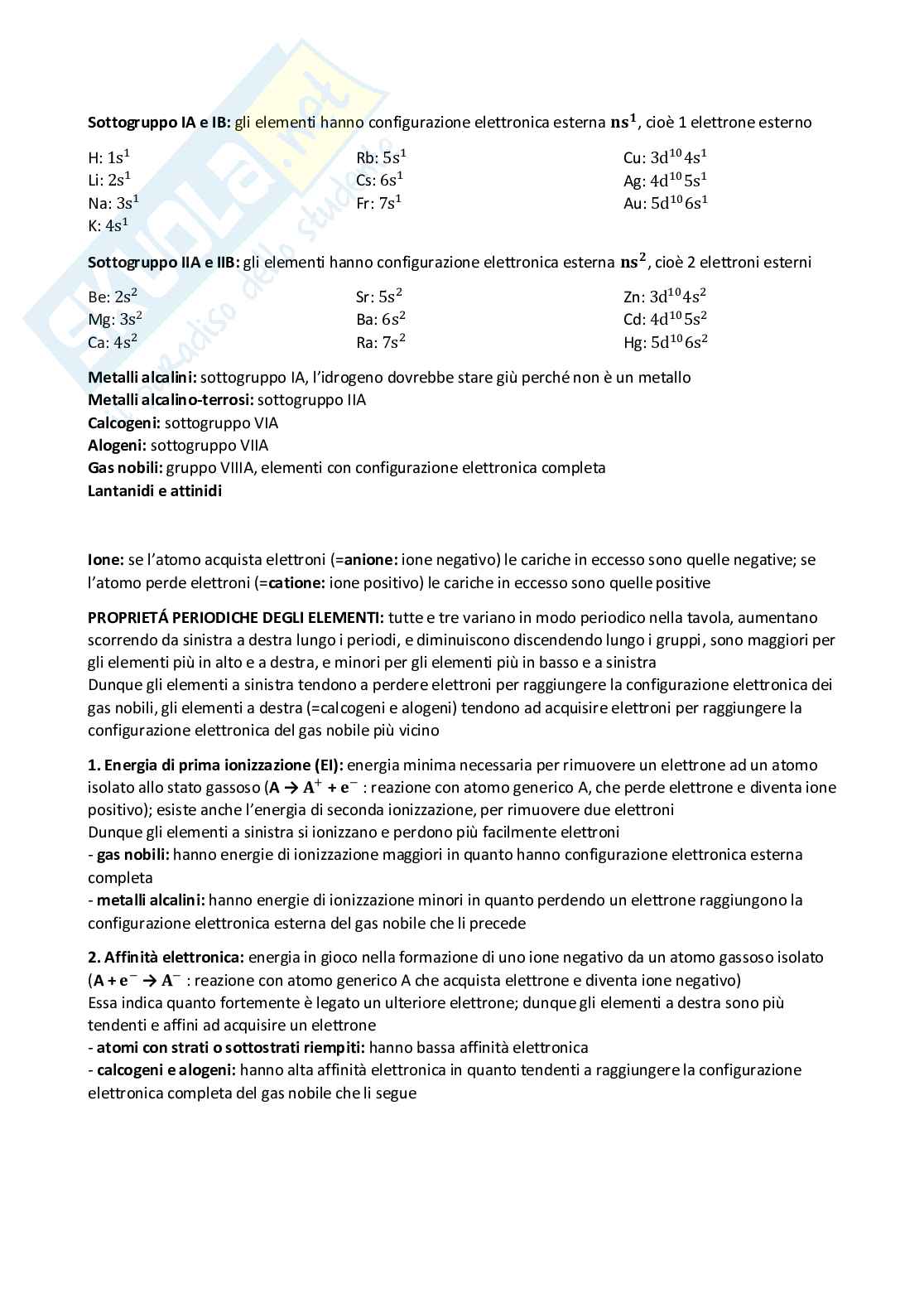 Chimica generale e inorganica (B016476) - Kit completo,  teoria e esercizi | SFP Notes Vol. 31 Pag. 11