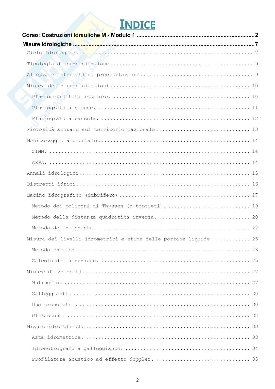 Costruzioni idrauliche M Pag. 2