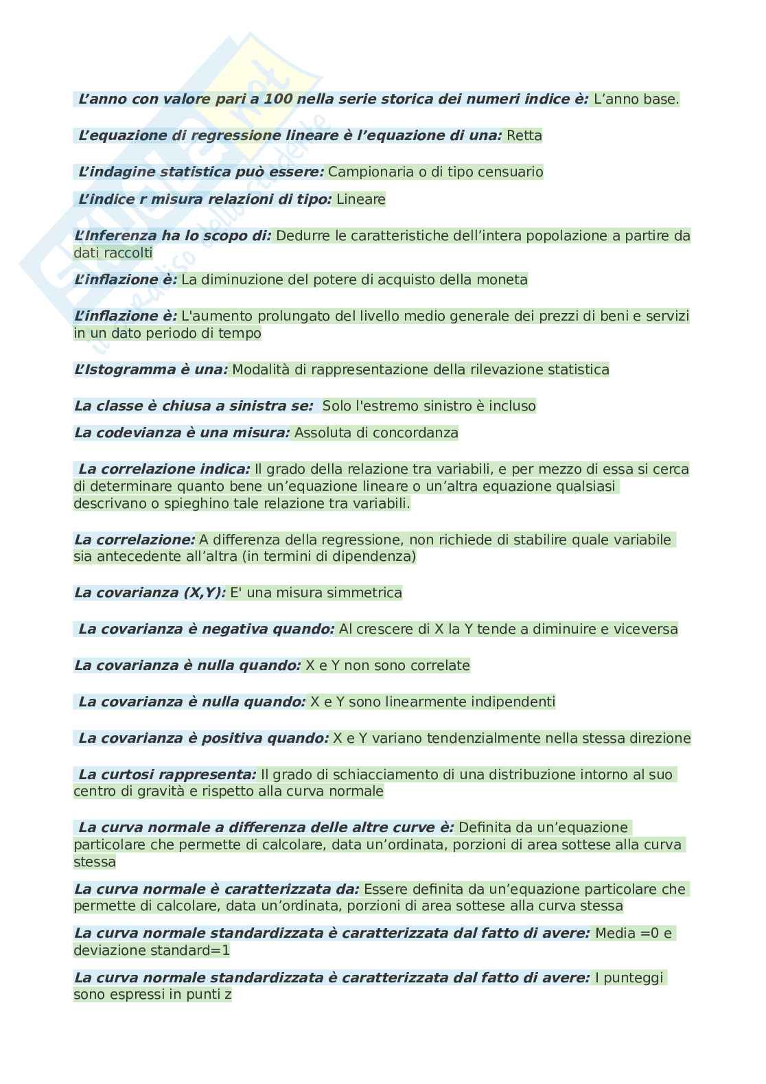 Paniere esame Statistica Pag. 11