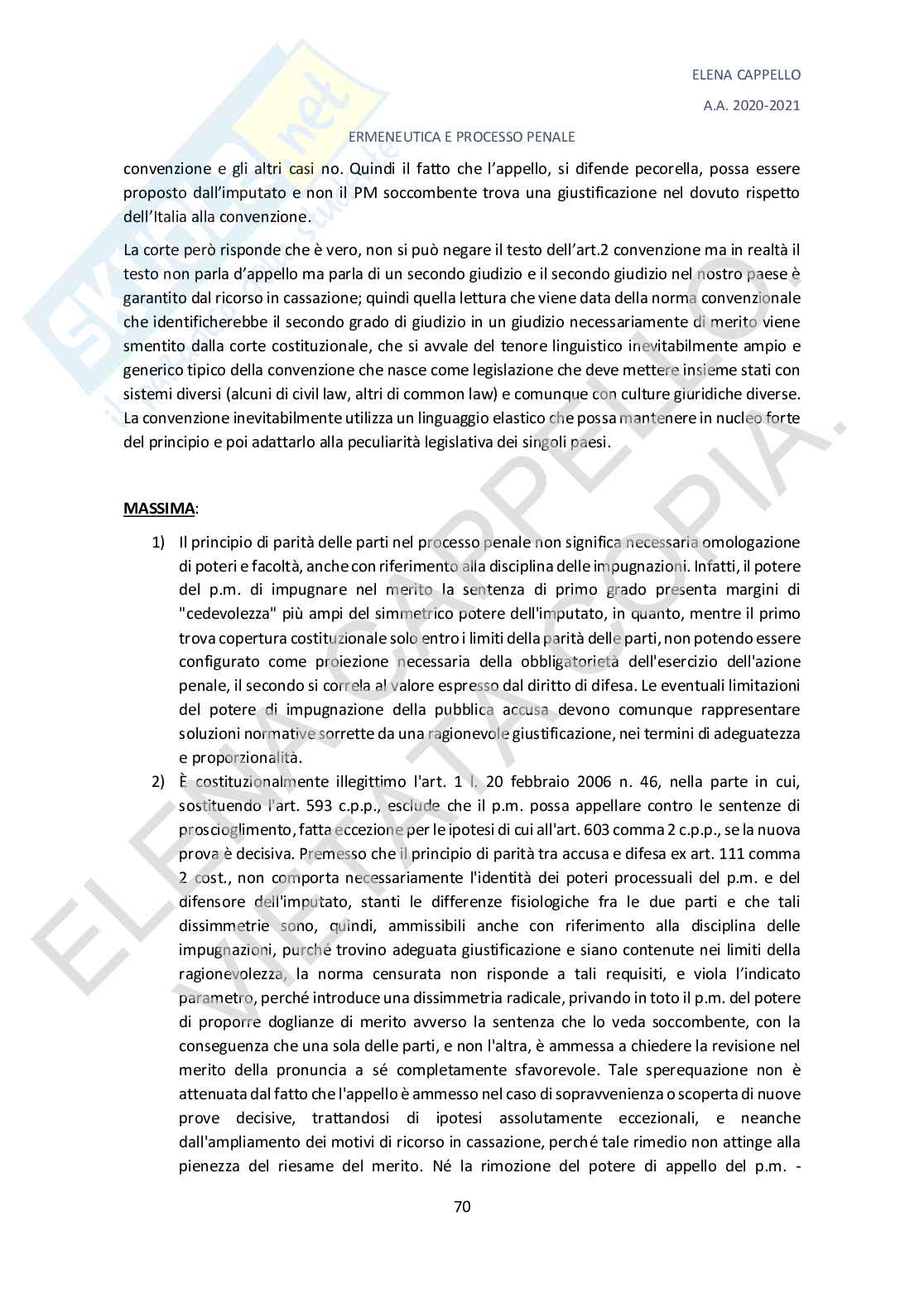 Appunti di Diritto processuale penale Pag. 71