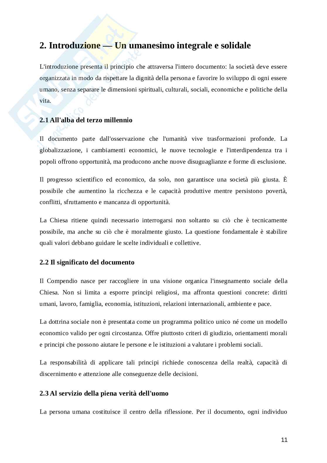 Compendio della dottrina sociale e della Chiesa Pag. 11