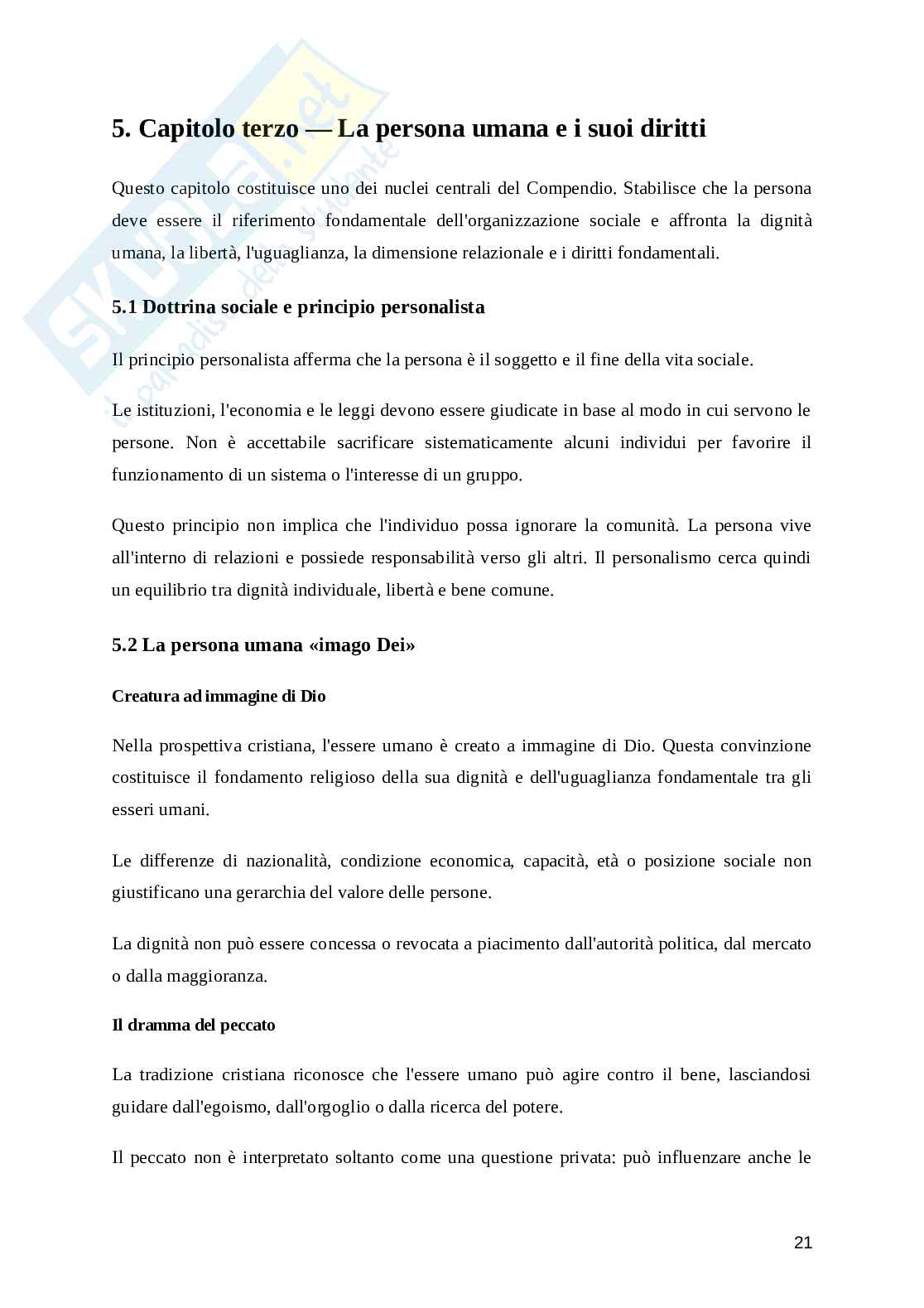 Compendio della dottrina sociale e della Chiesa Pag. 21