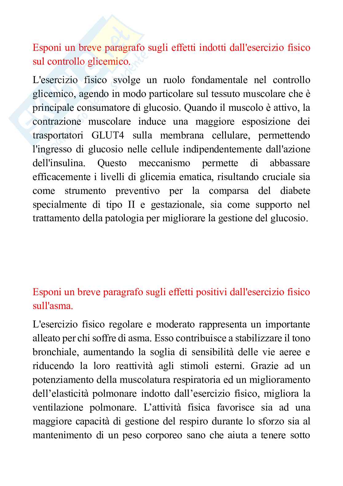 Risposte aperte materia Attività fisica adattata Pag. 11