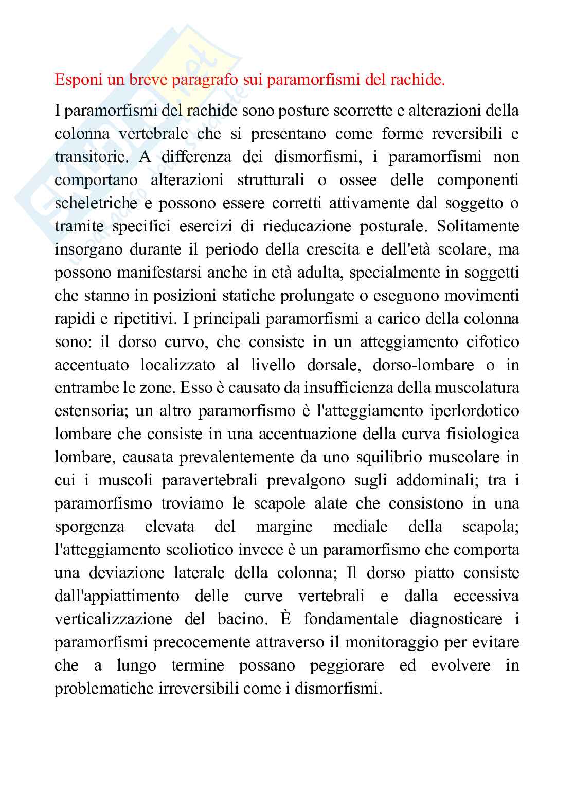 Risposte aperte materia Attività fisica adattata Pag. 16