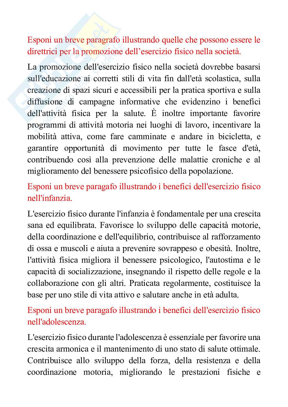 Risposte aperte materia Attività fisica adattata Pag. 26