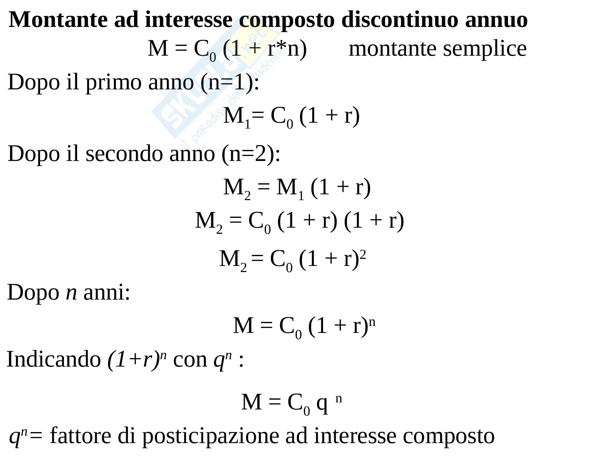Matematica Finanziaria Pag. 6