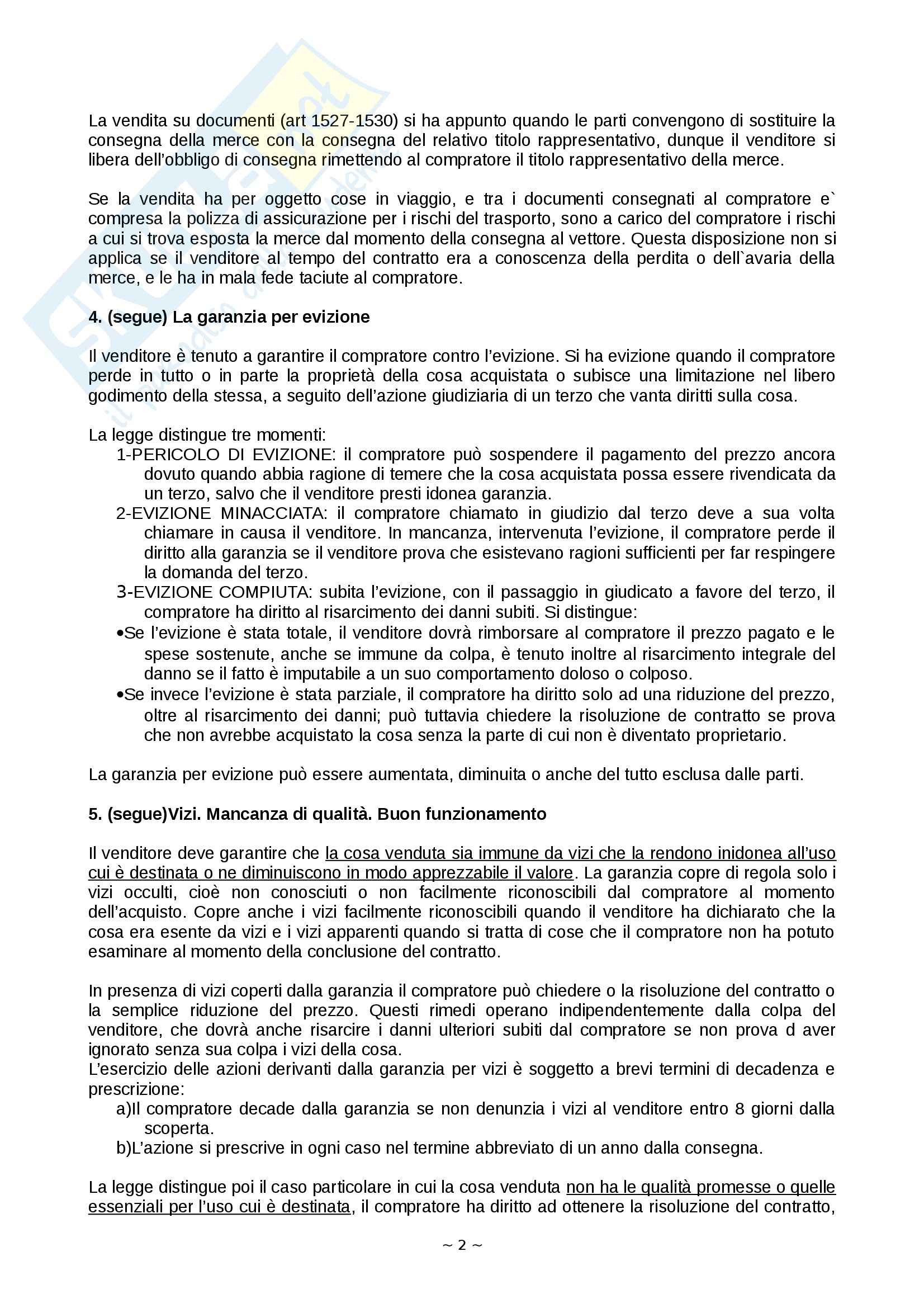 Riassunto esame Diritto Commerciale, prof. Santoro, libro consigliato I Contratti e i Titoli di Credito di Campobasso Pag. 2